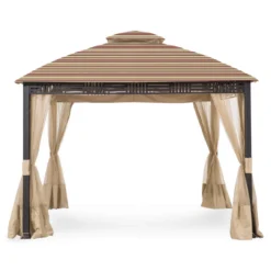 Westbrook Gazebo Canyon Stripe Replacement Canopy -Outdoor Decor Sales 810549284 61
