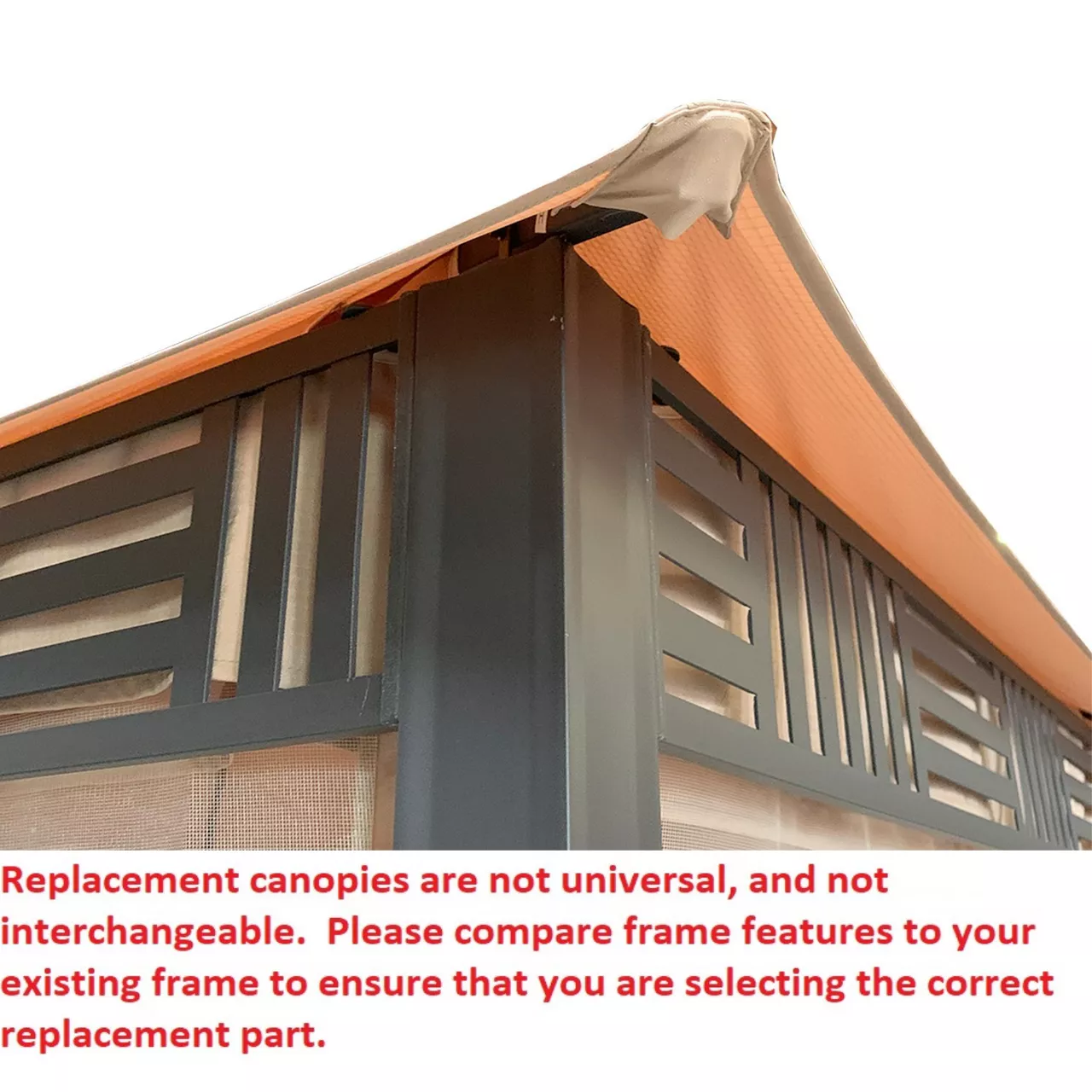 Westbrook Gazebo Stone Stripe Replacement Canopy 12 Westbrook Gazebo Stone Stripe Replacement Canopy - Image 10