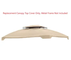 Bay Window Double Finial Gazebo Beige Replacement Riplock Canopy -Outdoor Decor Sales 810549290 3