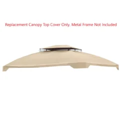 Bay Window Double Finial Gazebo Beige Replacement Riplock Canopy -Outdoor Decor Sales 810549290 31