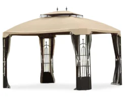 Bay Window Double Finial Gazebo Beige Replacement Riplock Canopy -Outdoor Decor Sales 810549290 4