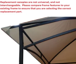 Dome Top Grill Gazebo Beige Replacement Riplock Canopy -Outdoor Decor Sales 810549305 5