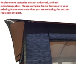 Riviera Sonoma Gazebo Beige Replacement Riplock Canopy & Side Mosquito Netting Set -Outdoor Decor Sales 810549308 5