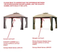 Riviera Sonoma Gazebo Replacement Riplock Canopy -Outdoor Decor Sales 810549312 3
