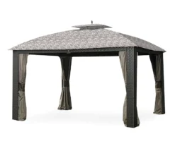 Riviera Sonoma Gazebo Beige Damask Replacement Canopy -Outdoor Decor Sales 810549315 8