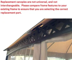 Windsor Dome Gazebo Beige Replacement Privacy Curtain Set -Outdoor Decor Sales 810549321 6