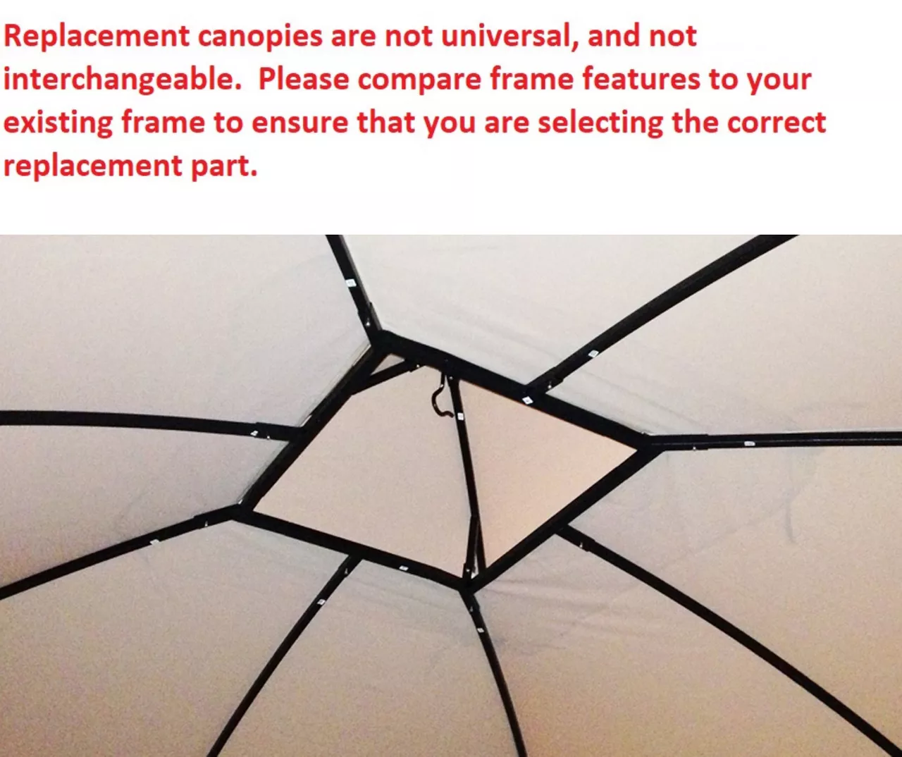 Somerset Gazebo Beige Replacement Canopy 7 Somerset Gazebo Beige Replacement Canopy - Image 5