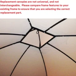 Somerset Gazebo Canyon Stripe Replacement Canopy -Outdoor Decor Sales 810549339 5