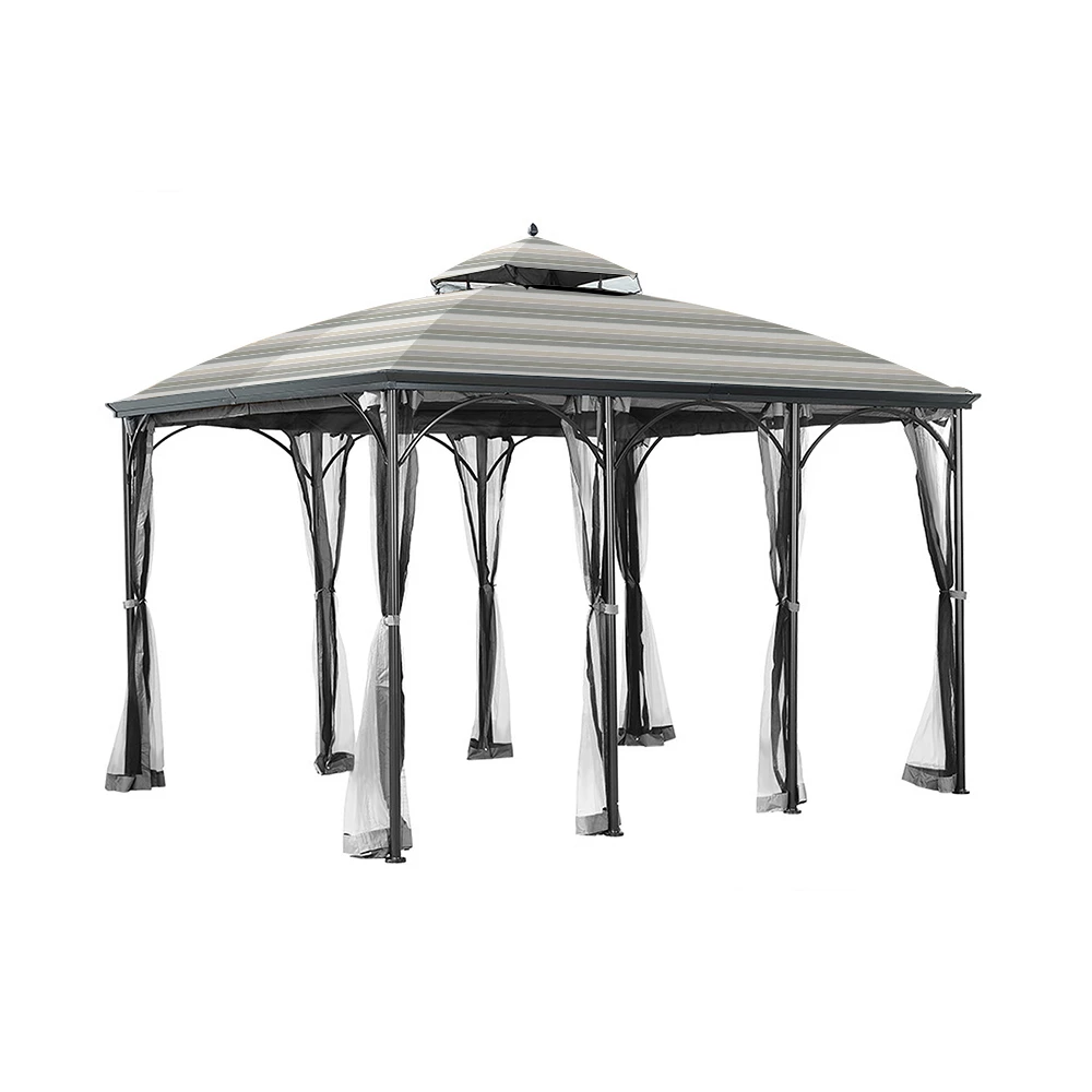 Somerset Gazebo Stone Stripe Replacement Canopy 5 Somerset Gazebo Stone Stripe Replacement Canopy - Image 3