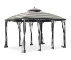 Somerset Gazebo Stone Stripe Replacement Canopy 19 Somerset Gazebo Stone Stripe Replacement Canopy -Outdoor Decor Sales 810549340 31