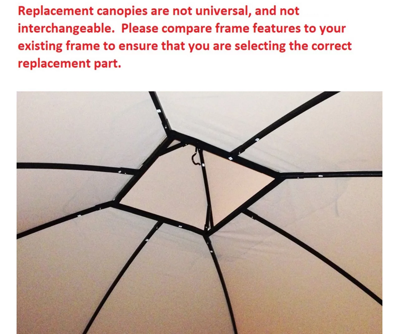 Somerset Gazebo Stone Stripe Replacement Canopy 12 Somerset Gazebo Stone Stripe Replacement Canopy - Image 10