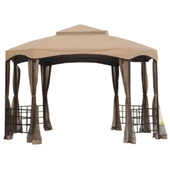 Sienna Octagon Gazebo Beige Replacement Riplock Canopy & Side Mosquito Netting Set