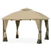 South Hampton Gazebo Beige Replacement Riplock Canopy & Side Mosquito Netting Set -Outdoor Decor Sales 810549343 1