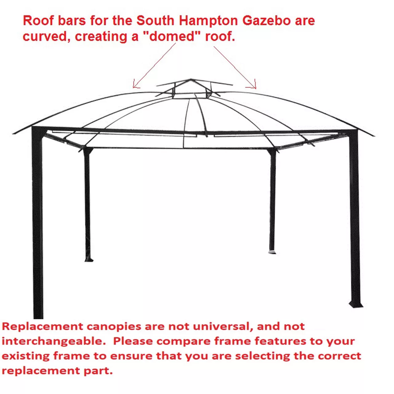 South Hampton Gazebo Beige Replacement Riplock Canopy & Side Mosquito Netting Set 5 South Hampton Gazebo Beige Replacement Riplock Canopy & Side Mosquito Netting Set - Image 3