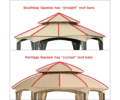 Southbay Gazebo Canyon Stripe Replacement Canopy -Outdoor Decor Sales 810549351 31
