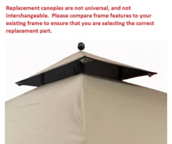 Pinehurst Grill Gazebo Beige Replacement Canopy -Outdoor Decor Sales 810549353 81