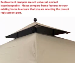 Pinehurst Grill Gazebo Beige Damask Replacement Canopy -Outdoor Decor Sales 810549360 71