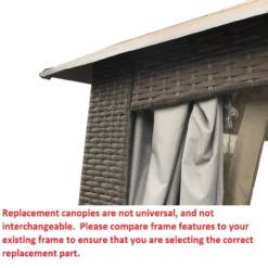 Augusta Gazebo Beige Replacement Canopy -Outdoor Decor Sales 810549365 6