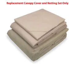 Augusta Gazebo Beige Replacement Riplock Canopy & Side Mosquito Netting Set -Outdoor Decor Sales 810549367 21