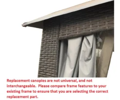 Augusta Gazebo Beige Replacement Riplock Canopy & Side Mosquito Netting Set -Outdoor Decor Sales 810549367 51