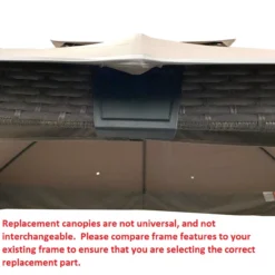 Augusta Gazebo Beige Replacement Riplock Canopy & Side Mosquito Netting Set -Outdoor Decor Sales 810549367 6