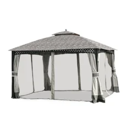 Windsor Dome Gazebo Beige Damask Replacement Canopy -Outdoor Decor Sales 810549379 3