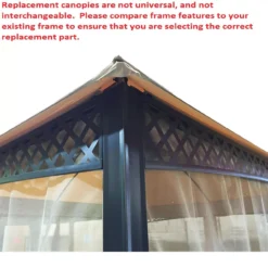 Windsor Dome Gazebo Beige Damask Replacement Canopy -Outdoor Decor Sales 810549379 6