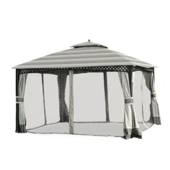 Windsor Dome Gazebo Stone Stripe Replacement Canopy -Outdoor Decor Sales 810549383 3