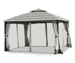 Windsor Dome Gazebo Stone Stripe Replacement Canopy -Outdoor Decor Sales 810549383 31