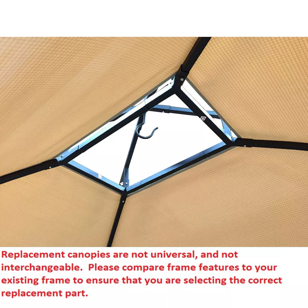 Windsor Grill Gazebo Beige Replacement Canopy 6 Windsor Grill Gazebo Beige Replacement Canopy - Image 4