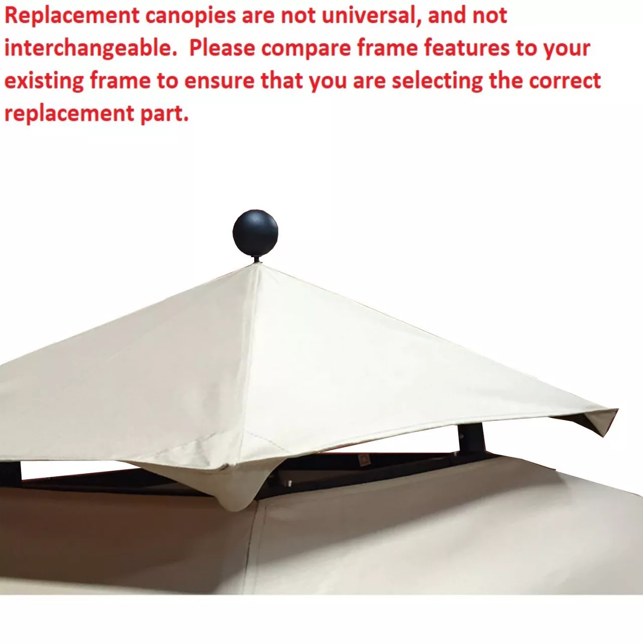 Windsor Grill Gazebo Beige Replacement Canopy 9 Windsor Grill Gazebo Beige Replacement Canopy - Image 7