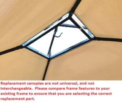 Windsor Grill Gazebo Beige Damask Replacement Canopy -Outdoor Decor Sales 810549390 41