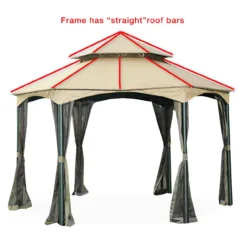 Southbay Gazebo Beige Replacement Canopy -Outdoor Decor Sales 810549395 4