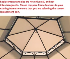 Southbay Gazebo Replacement Riplock Canopy -Outdoor Decor Sales 810549400 41
