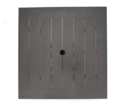 Autumn Cove Brown Wood Look Square Steel Patio Dining Table -Outdoor Decor Sales 810553658 3