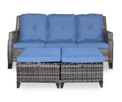 Real Living Rockbridge All-Weather Wicker Cushioned Patio Sofa & Ottoman Set -Outdoor Decor Sales 810555261