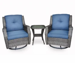 Real Living Rockbridge 3-Piece Cushioned Patio Glider & Side Table Set -Outdoor Decor Sales 810555286