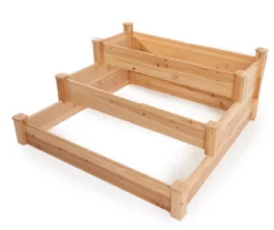 53.1" Wood 3-Tiered Raised Garden Bed -Outdoor Decor Sales 810555900 2