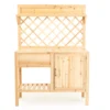 Wood Lattice Back Garden Potting Bench -Outdoor Decor Sales 810555901