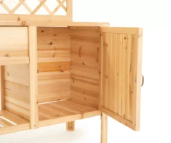 Wood Lattice Back Garden Potting Bench 9 Wood Lattice Back Garden Potting Bench -Outdoor Decor Sales 810555901 3