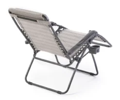 Gray Sling Fabric Gravity Lounger Chair -Outdoor Decor Sales 810556793 2