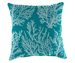 16" Sea Coral Turquoise Outdoor Throw Pillows, 2-Pack 18 16" Sea Coral Turquoise Outdoor Throw Pillows, 2-Pack -Outdoor Decor Sales 810560526 5