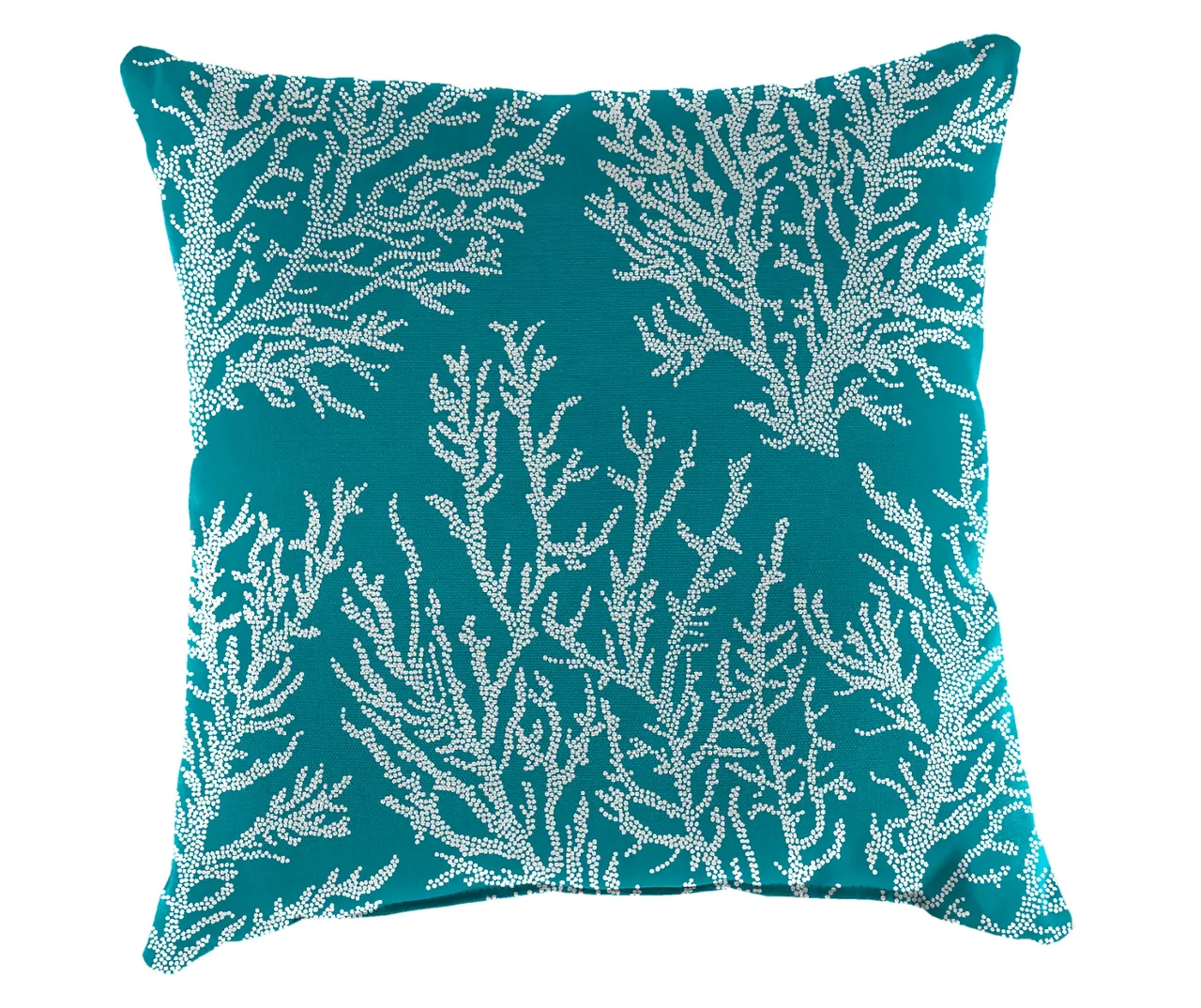 16" Sea Coral Turquoise Outdoor Throw Pillows, 2-Pack 7 16" Sea Coral Turquoise Outdoor Throw Pillows, 2-Pack - Image 5