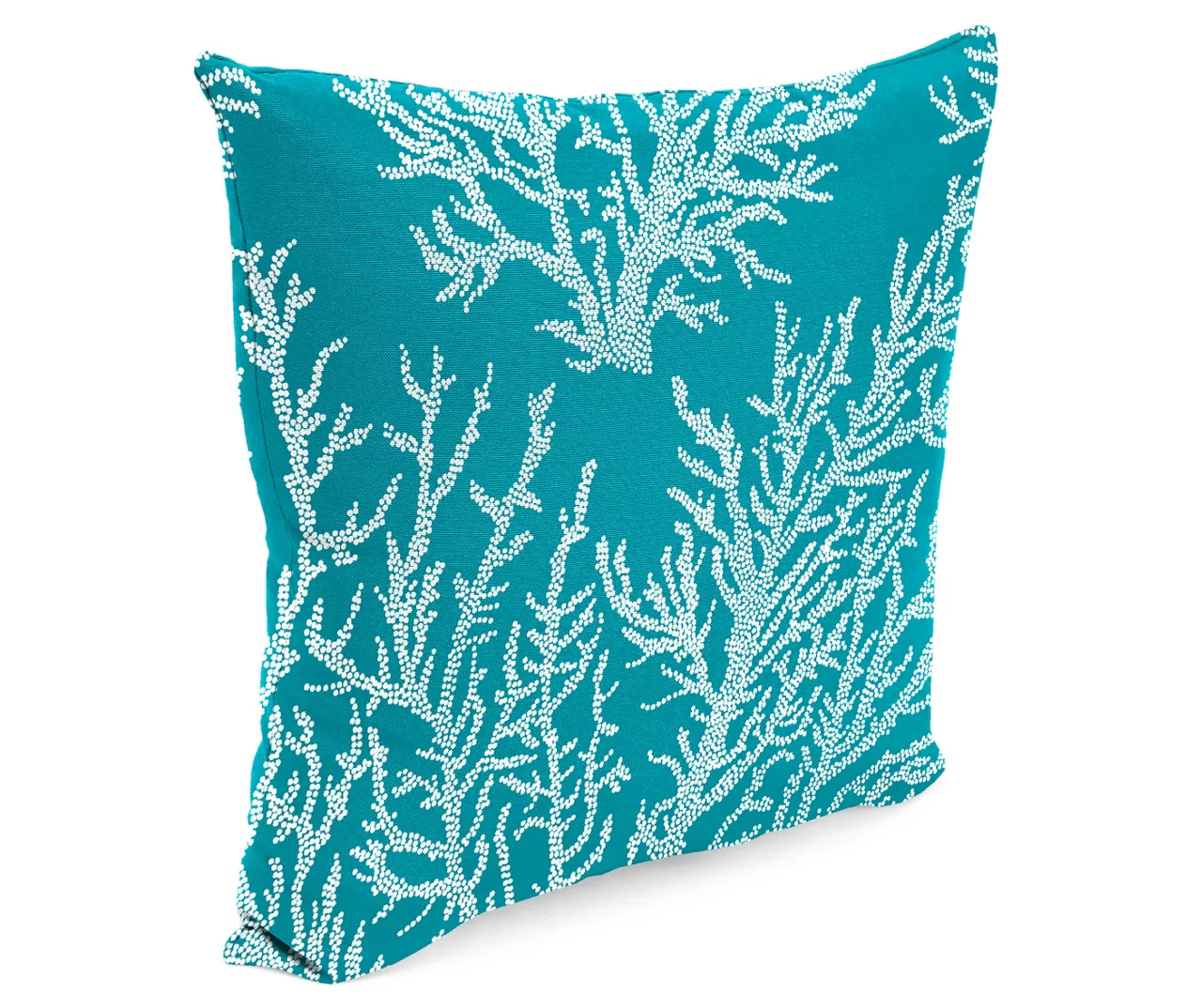 16" Sea Coral Turquoise Outdoor Throw Pillows, 2-Pack 8 16" Sea Coral Turquoise Outdoor Throw Pillows, 2-Pack - Image 6