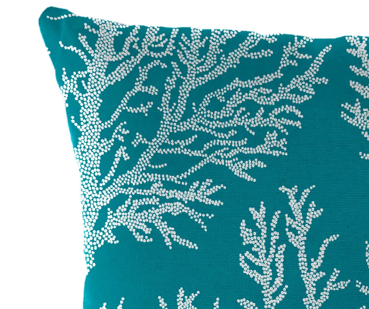 16" Sea Coral Turquoise Outdoor Throw Pillows, 2-Pack 10 16" Sea Coral Turquoise Outdoor Throw Pillows, 2-Pack - Image 8