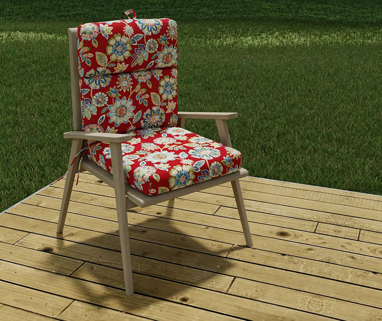 Daelyn Cherry French Edge Outdoor Chair Cushion 7 Daelyn Cherry French Edge Outdoor Chair Cushion - Image 5