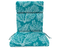 Sea Coral Turquoise French Edge Outdoor Chair Cushion -Outdoor Decor Sales 810560544 6