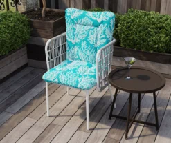 Sea Coral Turquoise Euro Style Outdoor Chair Cushion -Outdoor Decor Sales 810560598 5