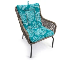 Sea Coral Turquoise Euro Style Outdoor Chair Cushion -Outdoor Decor Sales 810560598 9