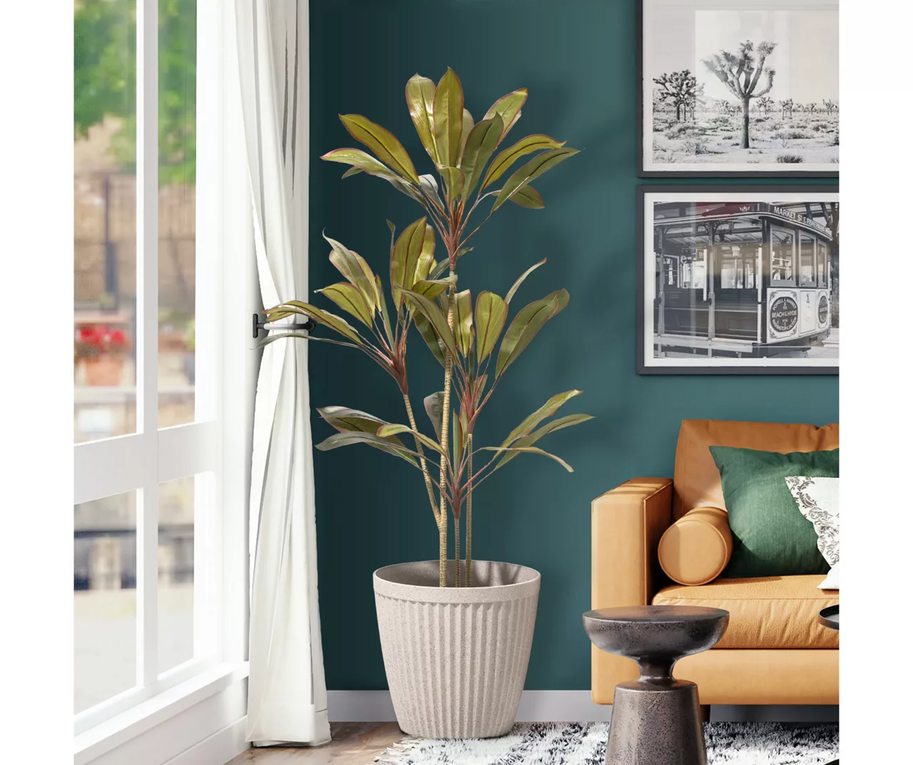 Glitzhome 15.5" Fluted Plastic Planters, 2-Pack 10 Glitzhome 15.5" Fluted Plastic Planters, 2-Pack - Image 8